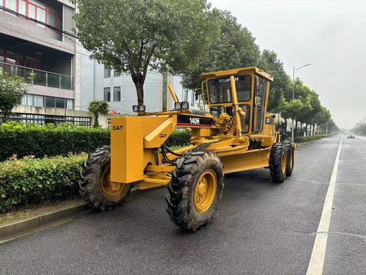 মূল জাপান 140H Caterpillar মোটর গ্রেডার সেকেন্ড হ্যান্ড নিরাপত্তা অপারেশন