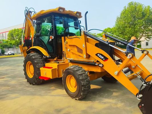 420F ব্যবহৃত Caterpillar Backhoe Loader CAT উচ্চ গতির শক্তি দক্ষ