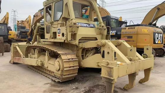 শক্তিশালী সেকেন্ড হ্যান্ড Caterpillar D7G ডোজার শক্তি দক্ষতা 6 ওয়ে ব্লেড