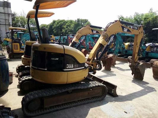 মূল রঙ 303 CR ব্যবহৃত CAT Excavator শক্তি দক্ষতা ব্যবহৃত CAT মিনি Excavator