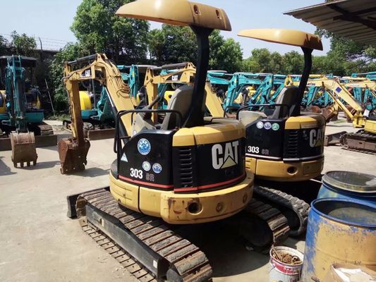 মূল রঙ 303 CR ব্যবহৃত CAT Excavator শক্তি দক্ষতা ব্যবহৃত CAT মিনি Excavator
