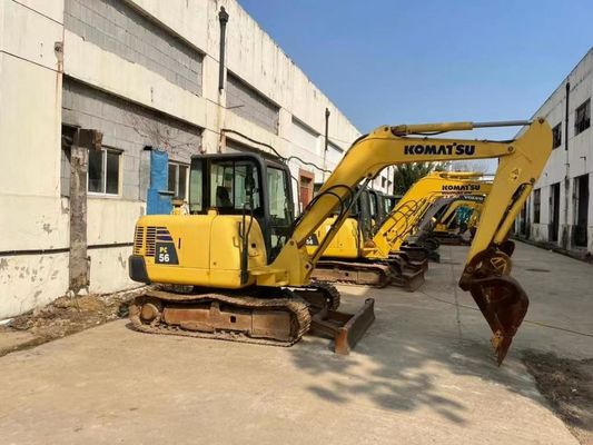 মূল রঙ ব্যবহৃত কমাতু PC56MR-2 মিনি খননকারী দুর্দান্ত অবস্থায়