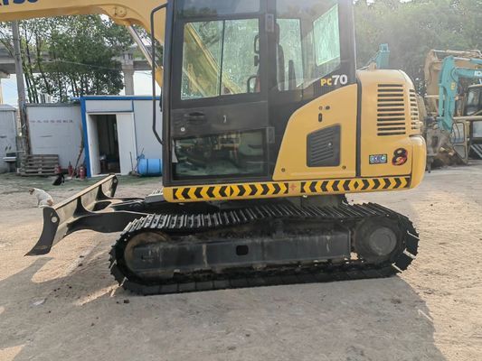 মূল জাপান ব্যবহৃত খননকারী Komatsu PC70-8 ক্রলার টাইপ খননকারী