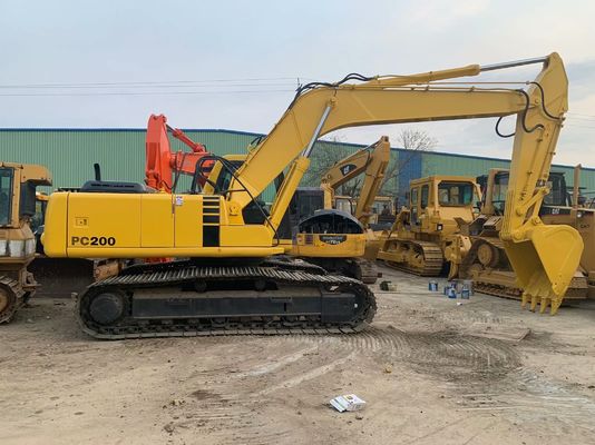 উচ্চ দক্ষতা ব্যবহৃত Komatsu PC200 6 Excavator মূল জাপান শক্তিশালী
