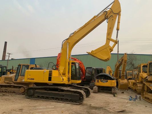 উচ্চ দক্ষতা ব্যবহৃত Komatsu PC200 6 Excavator মূল জাপান শক্তিশালী