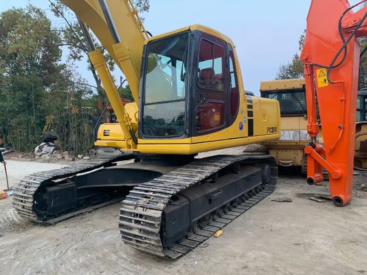 উচ্চ দক্ষতা ব্যবহৃত Komatsu PC200 6 Excavator মূল জাপান শক্তিশালী