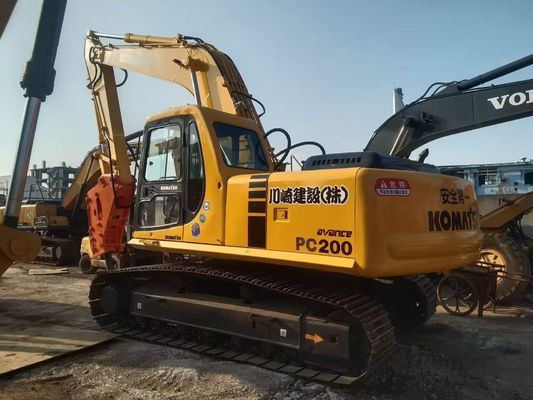 জাপান ব্যবহৃত Komatsu PC220 6 Excavator সহজ অপারেশন হাইড্রোলিক হ্যামার সঙ্গে