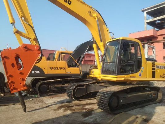 জাপান ব্যবহৃত Komatsu PC220 6 Excavator সহজ অপারেশন হাইড্রোলিক হ্যামার সঙ্গে
