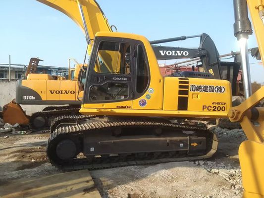 জাপান ব্যবহৃত Komatsu PC220 6 Excavator সহজ অপারেশন হাইড্রোলিক হ্যামার সঙ্গে