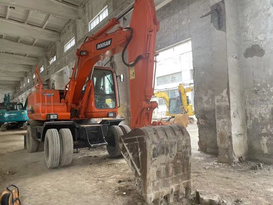 স্মার্ট কন্ট্রোল ব্যবহৃত খননকারী DH150W-7 Doosan চাকা খননকারী 2012 বছর
