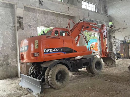 স্মার্ট কন্ট্রোল ব্যবহৃত খননকারী DH150W-7 Doosan চাকা খননকারী 2012 বছর