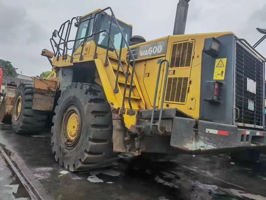 Komatsu WA600-6 ব্যবহৃত ছোট চাকার লোডার WA500-6 খনির জন্য নিরাপত্তা অপারেশন