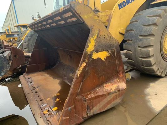Komatsu WA600-6 ব্যবহৃত ছোট চাকার লোডার WA500-6 খনির জন্য নিরাপত্তা অপারেশন
