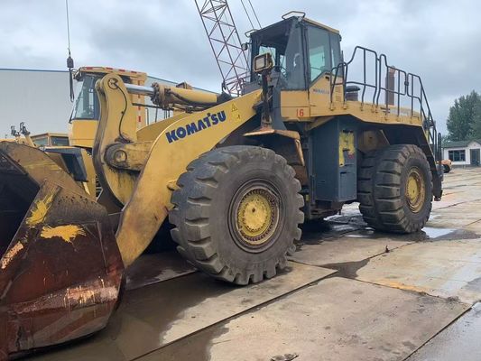 Komatsu WA600-6 ব্যবহৃত ছোট চাকার লোডার WA500-6 খনির জন্য নিরাপত্তা অপারেশন