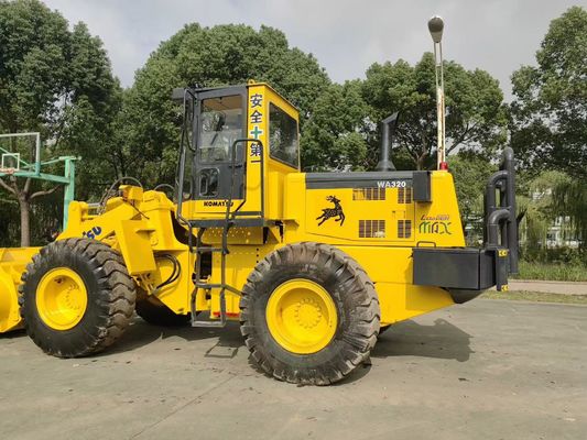 মূল জাপান ব্যবহৃত চাকা লোডার Komatsu WA320-3 ব্যবহৃত সামনের লোডার