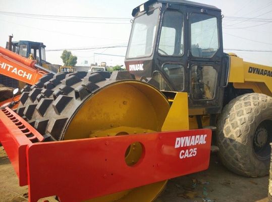 ব্যবহৃত CA25 Dynapac একক ড্রাম রোলার ভেড়া পা সঙ্গে স্থিতিশীল অপারেশন