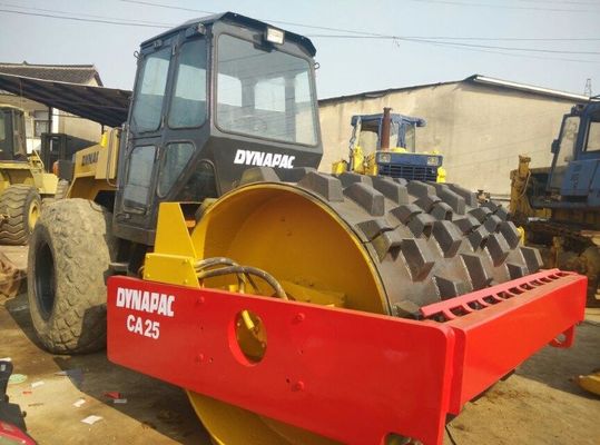 ব্যবহৃত CA25 Dynapac একক ড্রাম রোলার ভেড়া পা সঙ্গে স্থিতিশীল অপারেশন