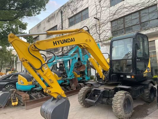 ব্যবহৃত R60W-7 মিনি হুন্ডাই চাকার খননকারী স্থিতিশীল এবং উচ্চ দক্ষতা