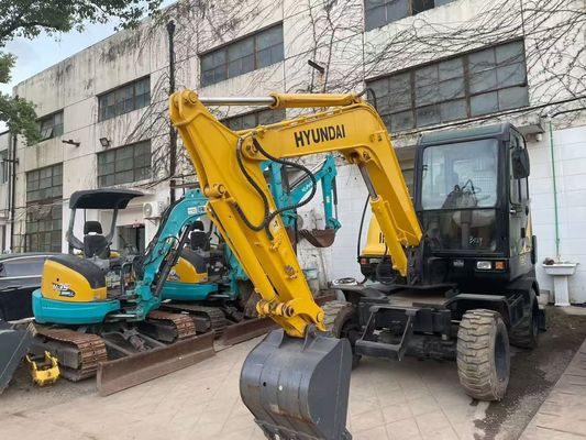 ব্যবহৃত R60W-7 মিনি হুন্ডাই চাকার খননকারী স্থিতিশীল এবং উচ্চ দক্ষতা