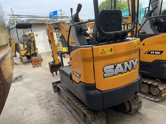 ব্যবহৃত SANY SY16C মিনি খননকারী বাগানে কাজ করার জন্য মসৃণ অপারেশন