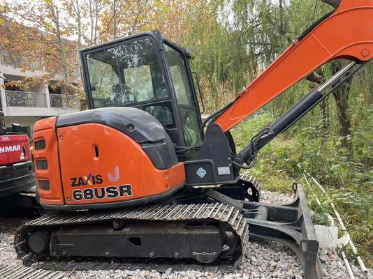 মূল জাপান ব্যবহৃত হিটাচি ZX68USR-5A ক্রলার খননকারী চমৎকার অবস্থায়
