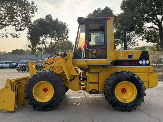 মূল জাপান ব্যবহৃত Komatsu WA100-1 চাকা লোডার বাগানে কাজ