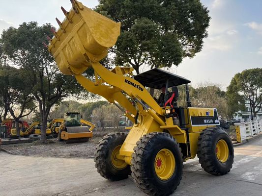মূল জাপান ব্যবহৃত Komatsu WA510 মিনি চাকা লোডার ভাল অবস্থায় কাজ করছে