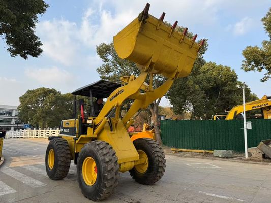মূল জাপান ব্যবহৃত Komatsu WA510 মিনি চাকা লোডার ভাল অবস্থায় কাজ করছে