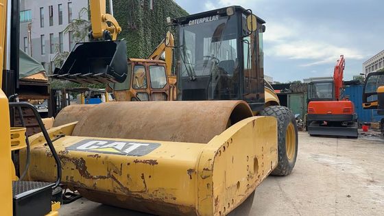মূল রঙ ব্যবহৃত Caterpillar CS-683E একক ড্রাম রোড রোলার চমৎকার অবস্থায়