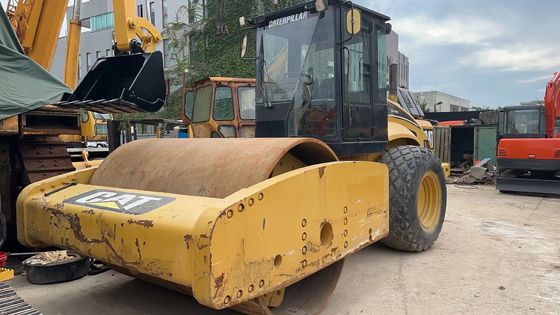 মূল রঙ ব্যবহৃত Caterpillar CS-683E একক ড্রাম রোড রোলার চমৎকার অবস্থায়