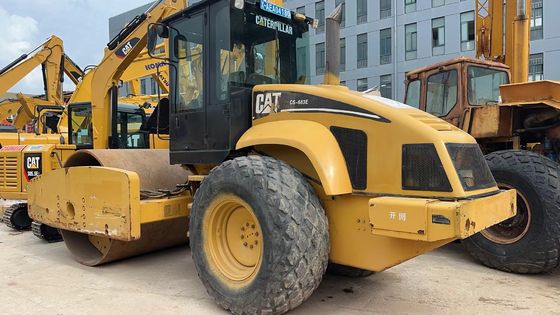 মূল রঙ ব্যবহৃত Caterpillar CS-683E একক ড্রাম রোড রোলার চমৎকার অবস্থায়