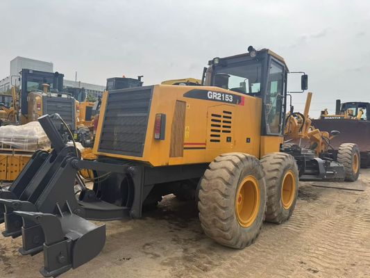 6 ড্রাইভ মোটর গ্রেডার 2023 বছর ব্যবহৃত XCMG GR2153 মোটর গ্রেডার নির্মাণের জন্য জ্বালানী দক্ষতা