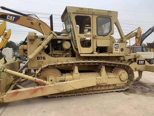 শক্তিশালী সেকেন্ড হ্যান্ড Caterpillar D7G ডোজার শক্তি দক্ষতা 6 ওয়ে ব্লেড